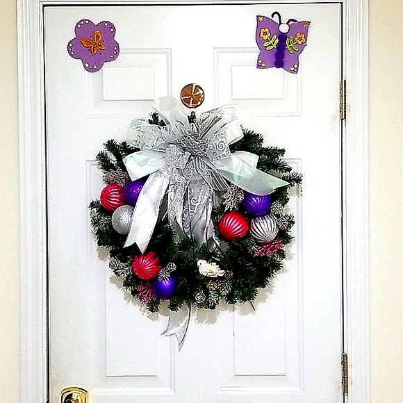 July is Christmas Wreath Handmade by Me! - Picture 10 of 11